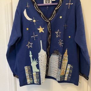 Gorgeous storybook sweater is great for New Year's Eve party!!!!